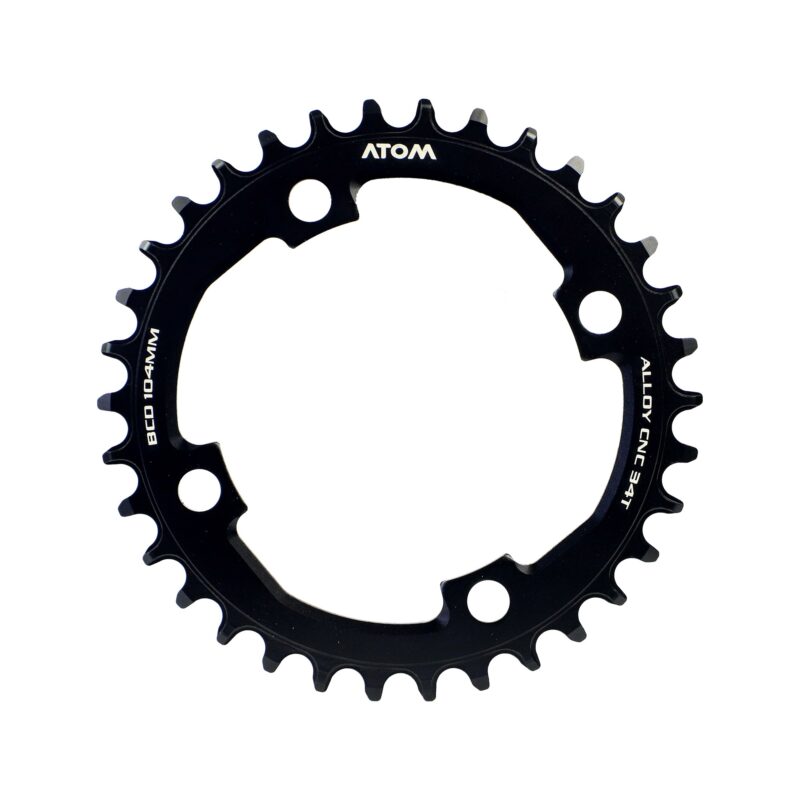 PLATO ATOM AS322 34T 12V BCD: 104MM BLACK ANODIZADO
