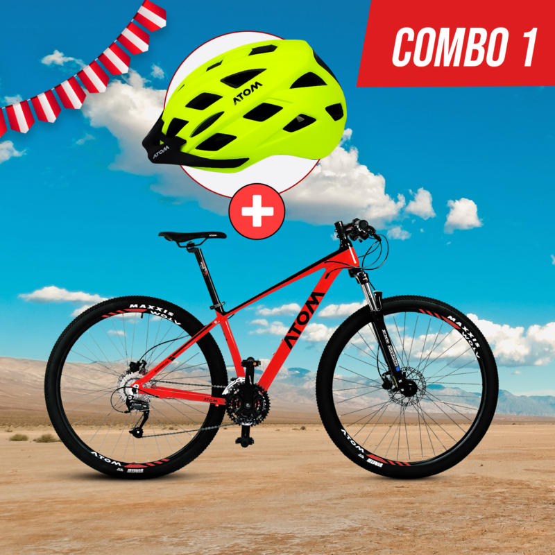 COMBO 1: BICICLETA ATOM BURNER 29 + CASCO ATOM