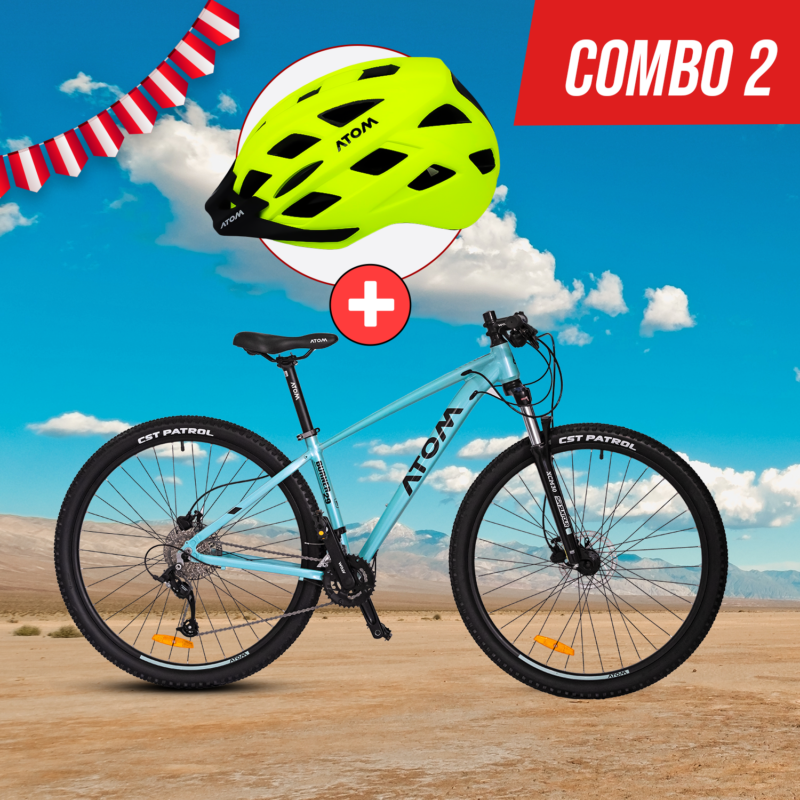 COMBO 2: BICICLETA ATOM BURNER 29 GLOSS + CASCO ATOM